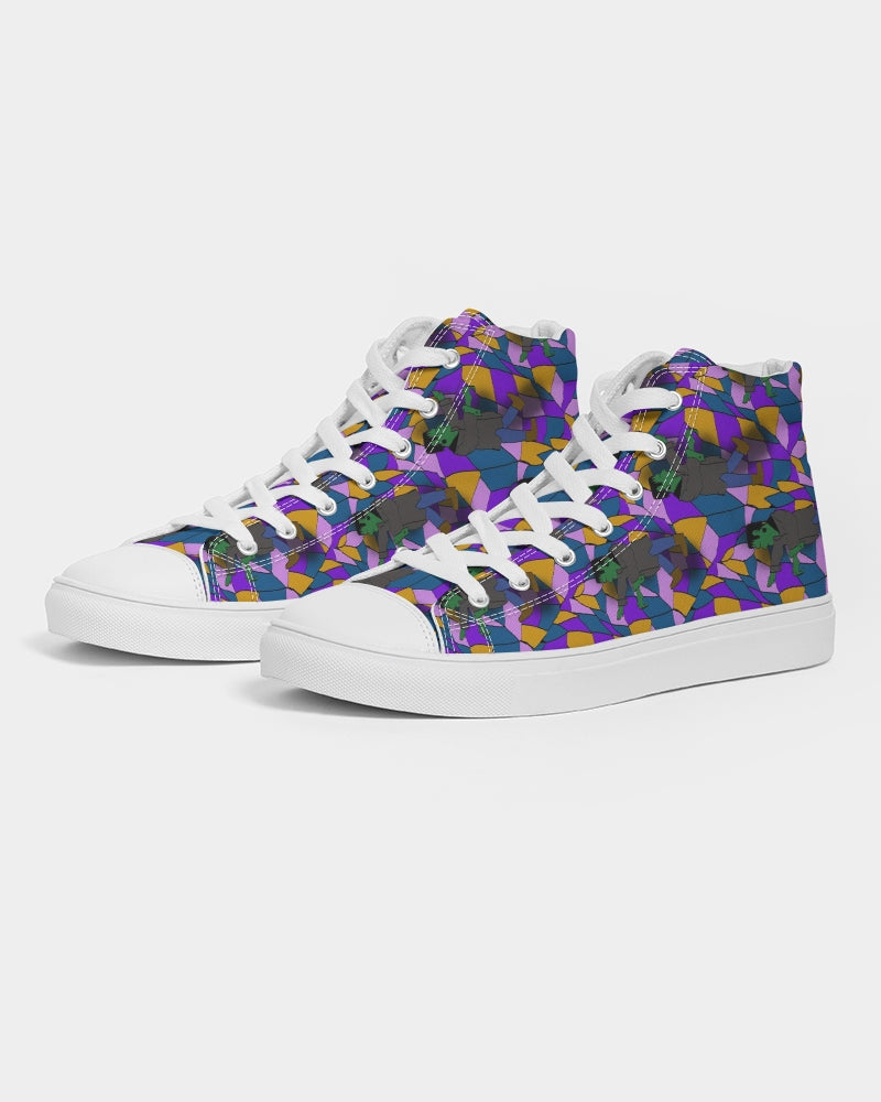 Frankenstein Pattern Women's Hightop Canvas Shoe