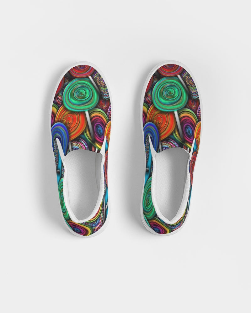 Colorful Lollipops Women's Slip-On Canvas Shoe