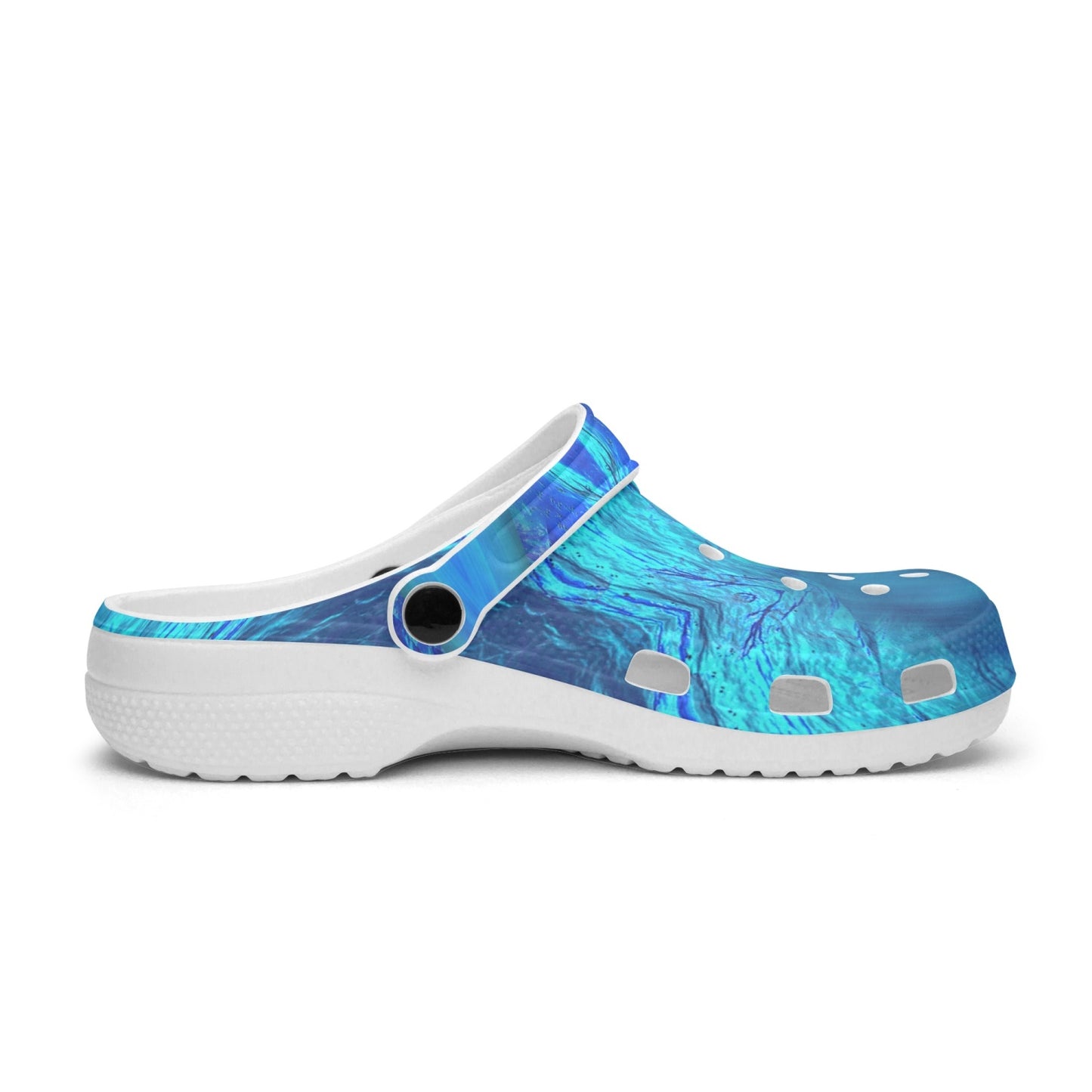 Blue Water Kaleidoscope 413. All Over Printed Clogs