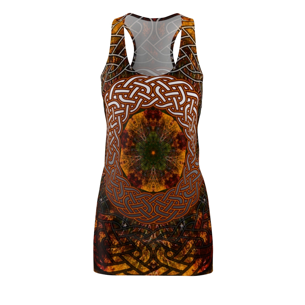 Fall Celtic Knot Women's Cut & Sew Racerback Dress