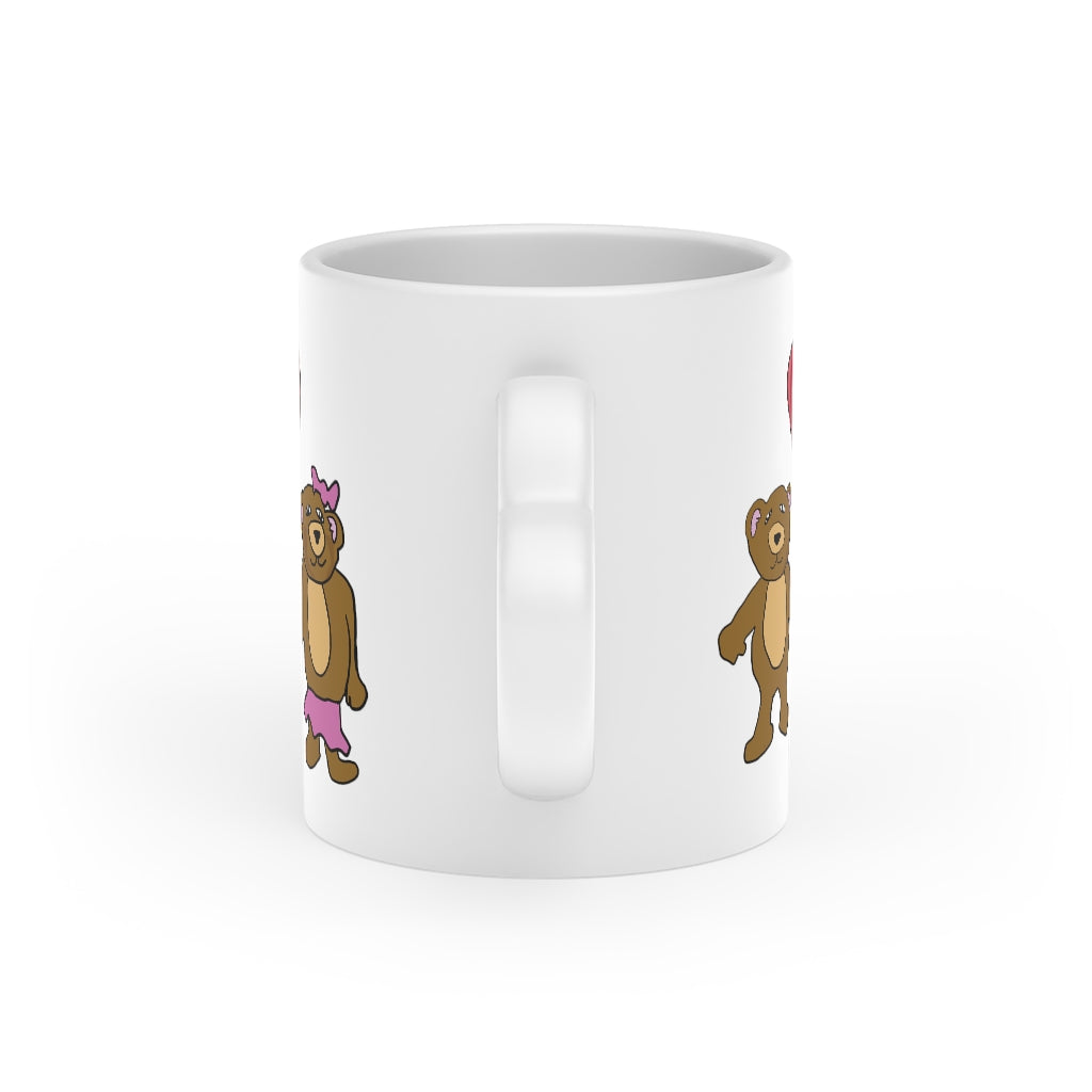 Teddy Bear Valentine Heart-Shaped Mug