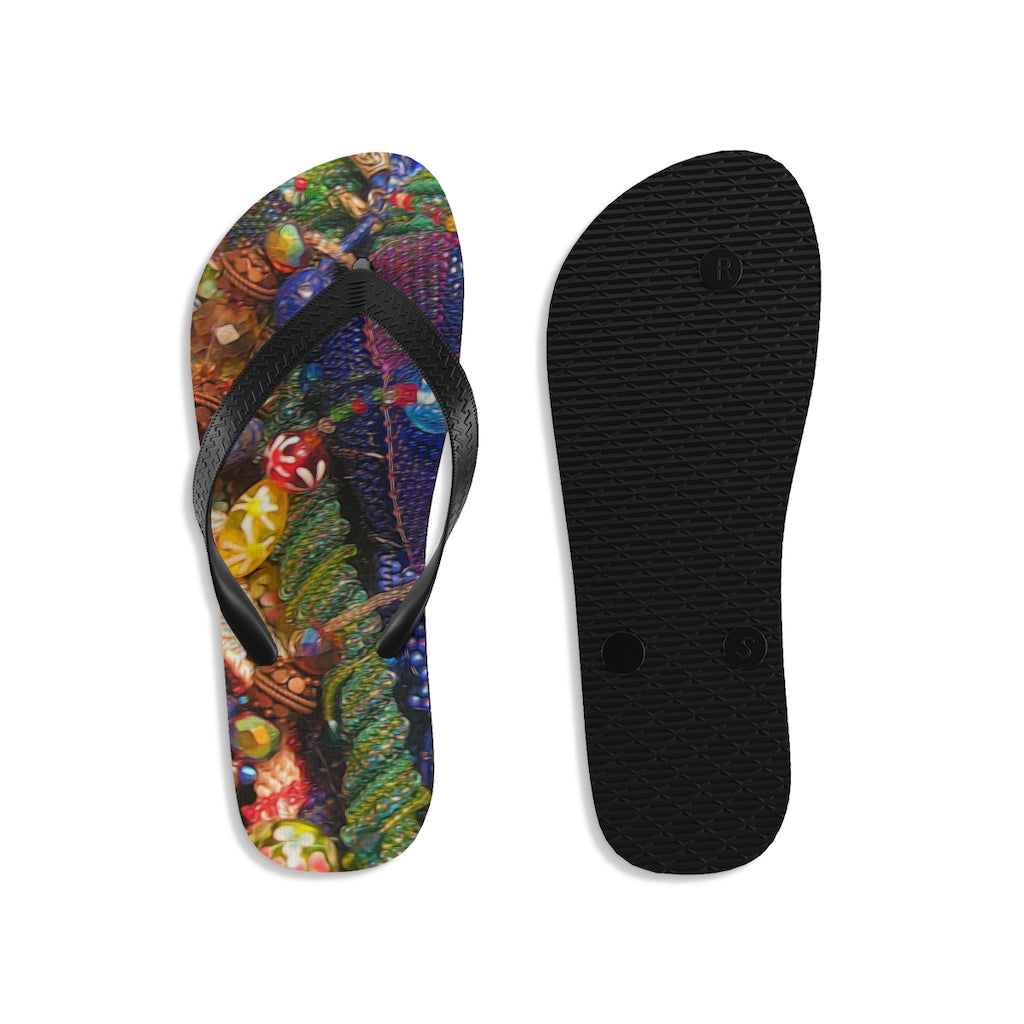 Beaded Jewelry Unisex Flip-Flops