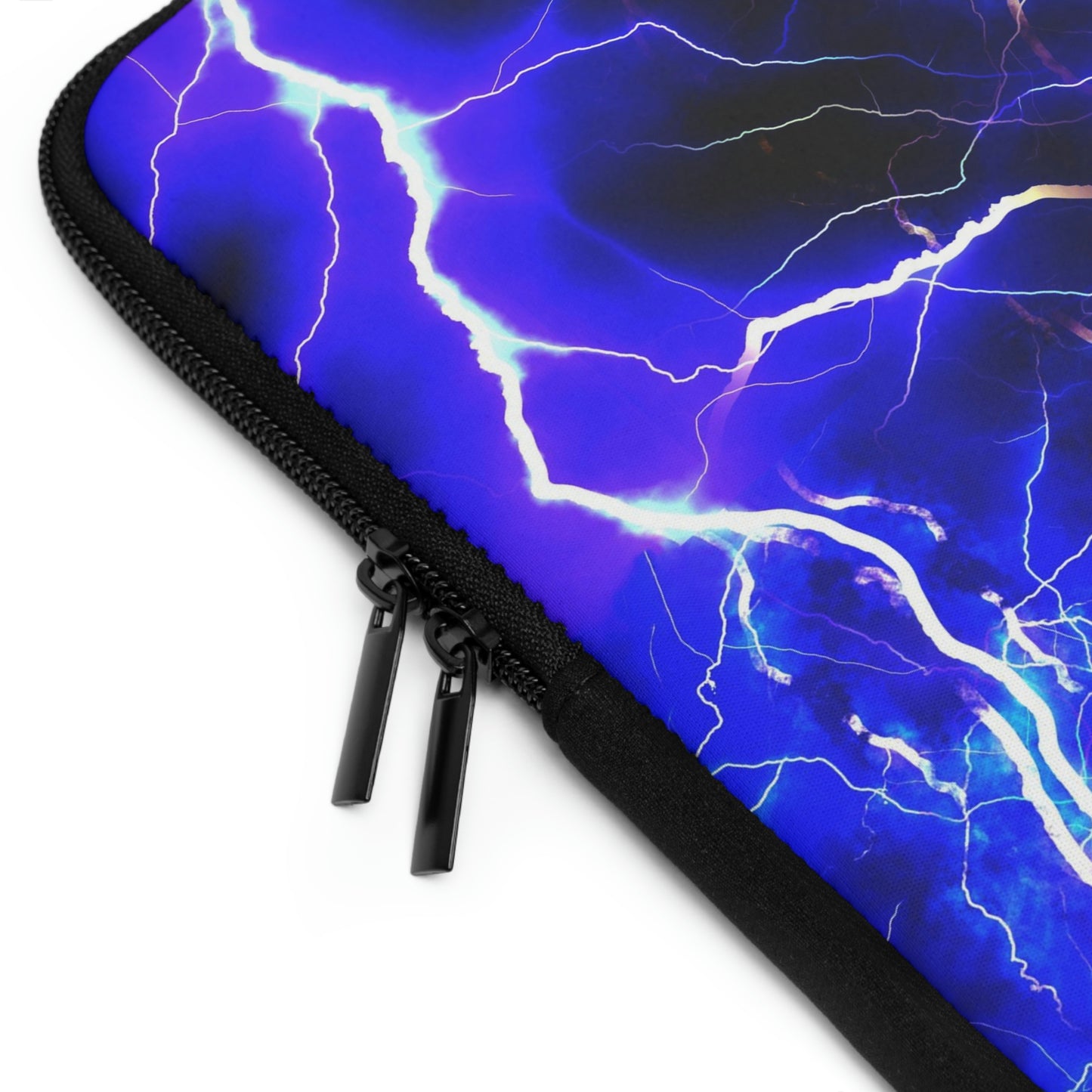 Blue Lightning Pattern Laptop Sleeve