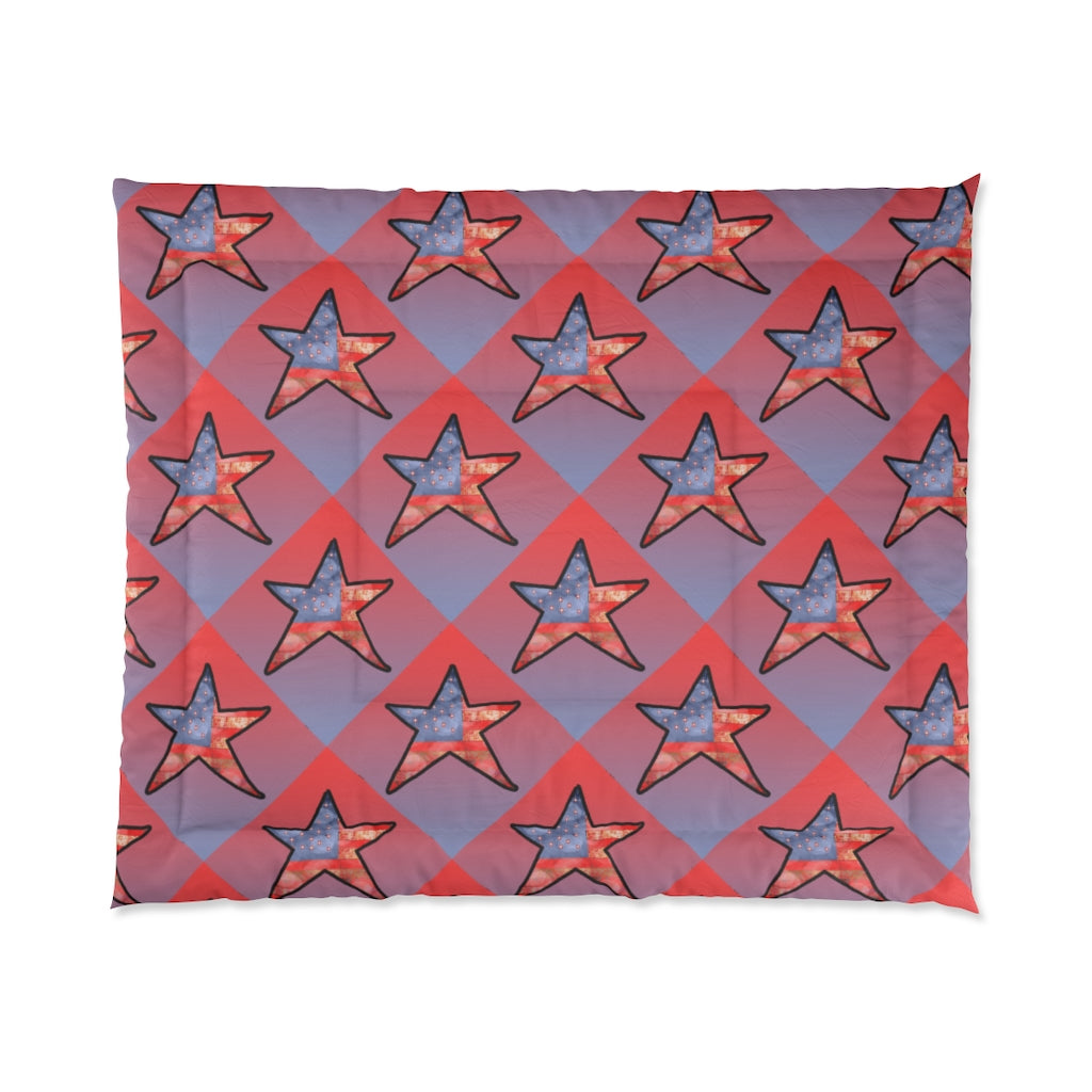 American Flag Star Comforter