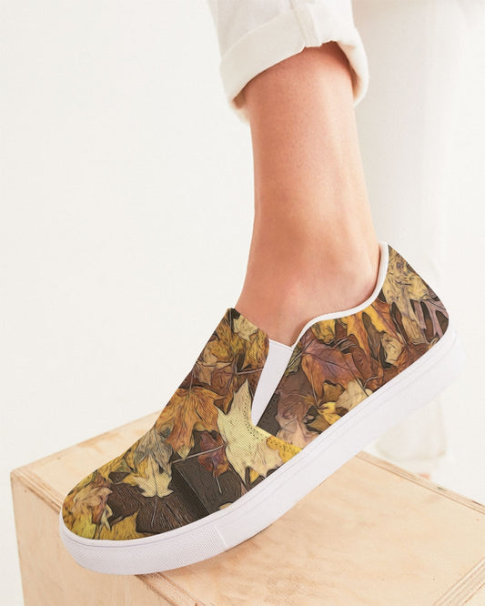 Late October Leaves Women's Slip-On Canvas Shoe