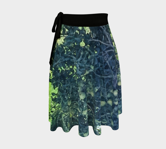 Apple Tree Abstract Wrap Skirt