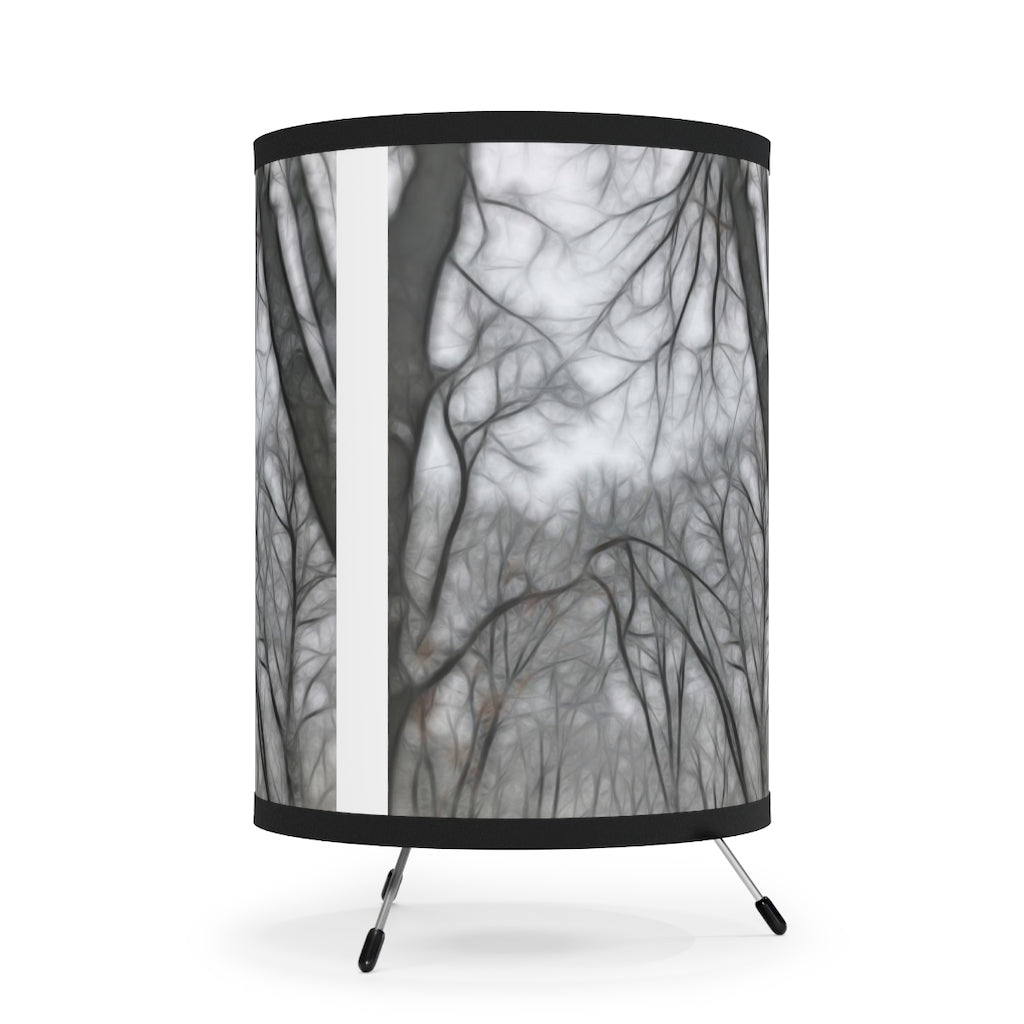 Calm Winter Tripod Lamp with High-Res Printed Shade, US\CA plug