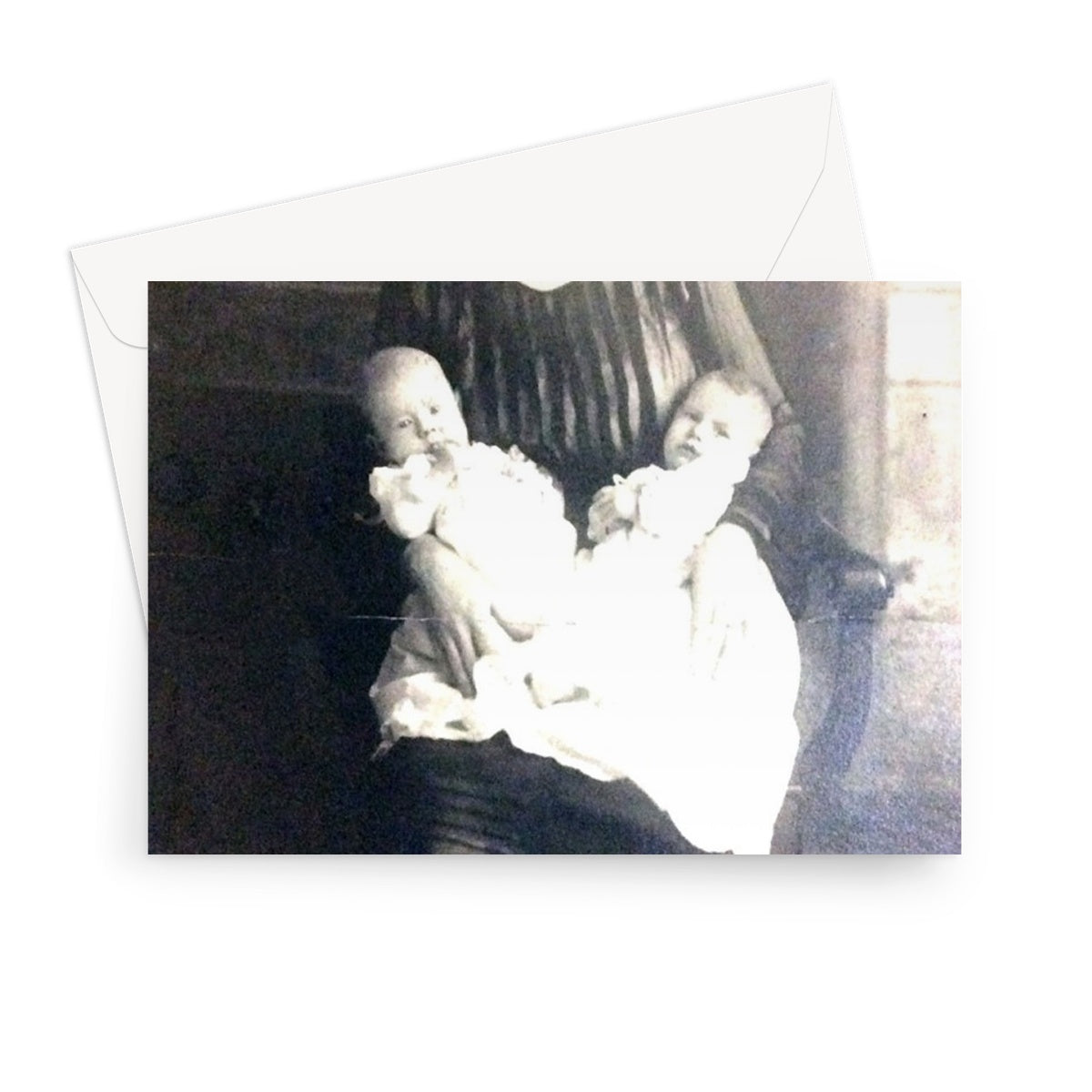 Early 1900s Mother and Twins Greeting Card