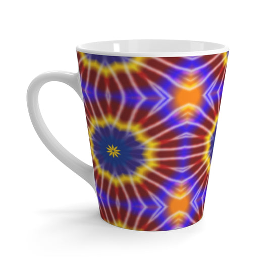 Rainbow Tie Dye Kaleidoscope Latte mug