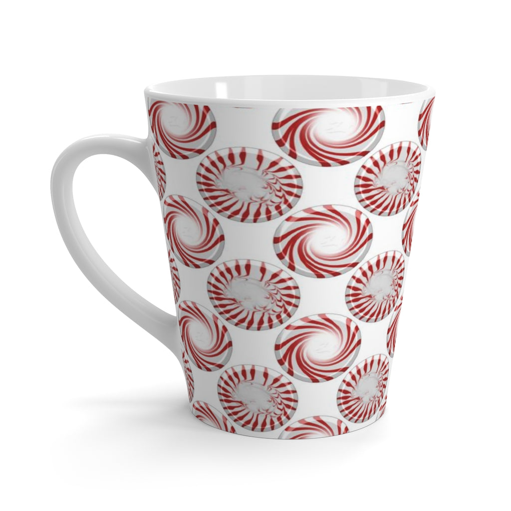 Peppermint Candy Dots Latte mug