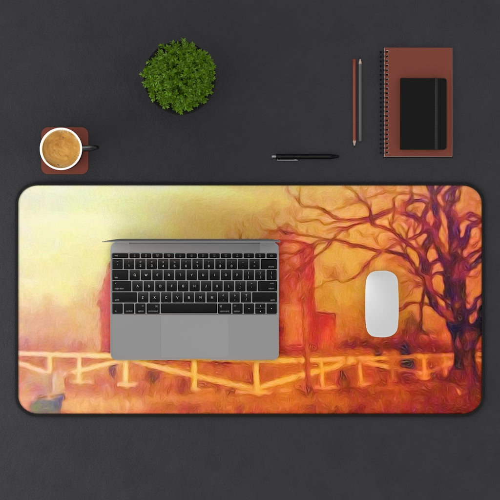 Barn Painting Desk Mat