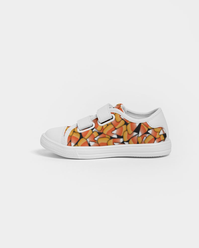 Candy Corn Pattern Kids Velcro Sneaker