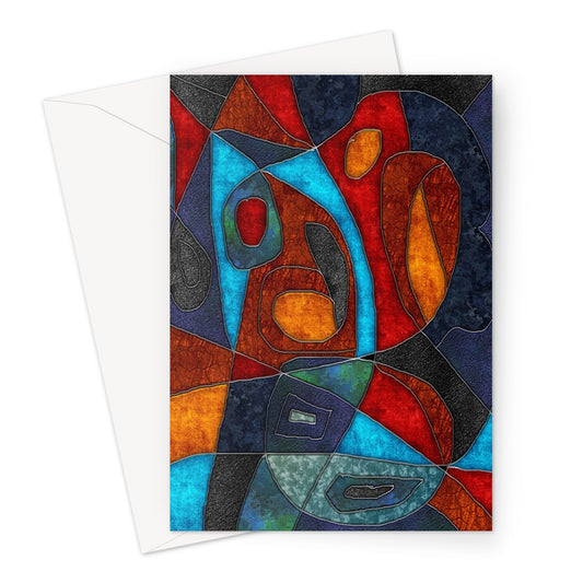 Abstract With Heart Greeting Card