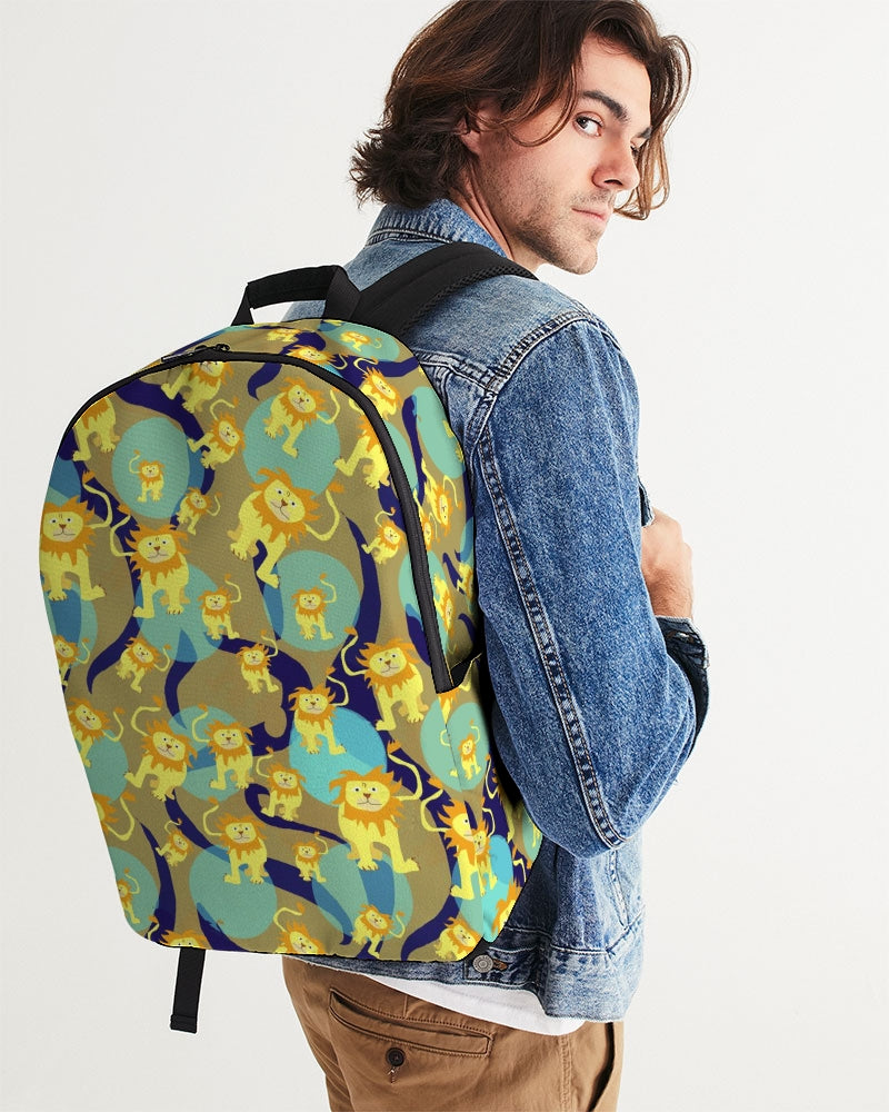Lion Pattern Large Backpack