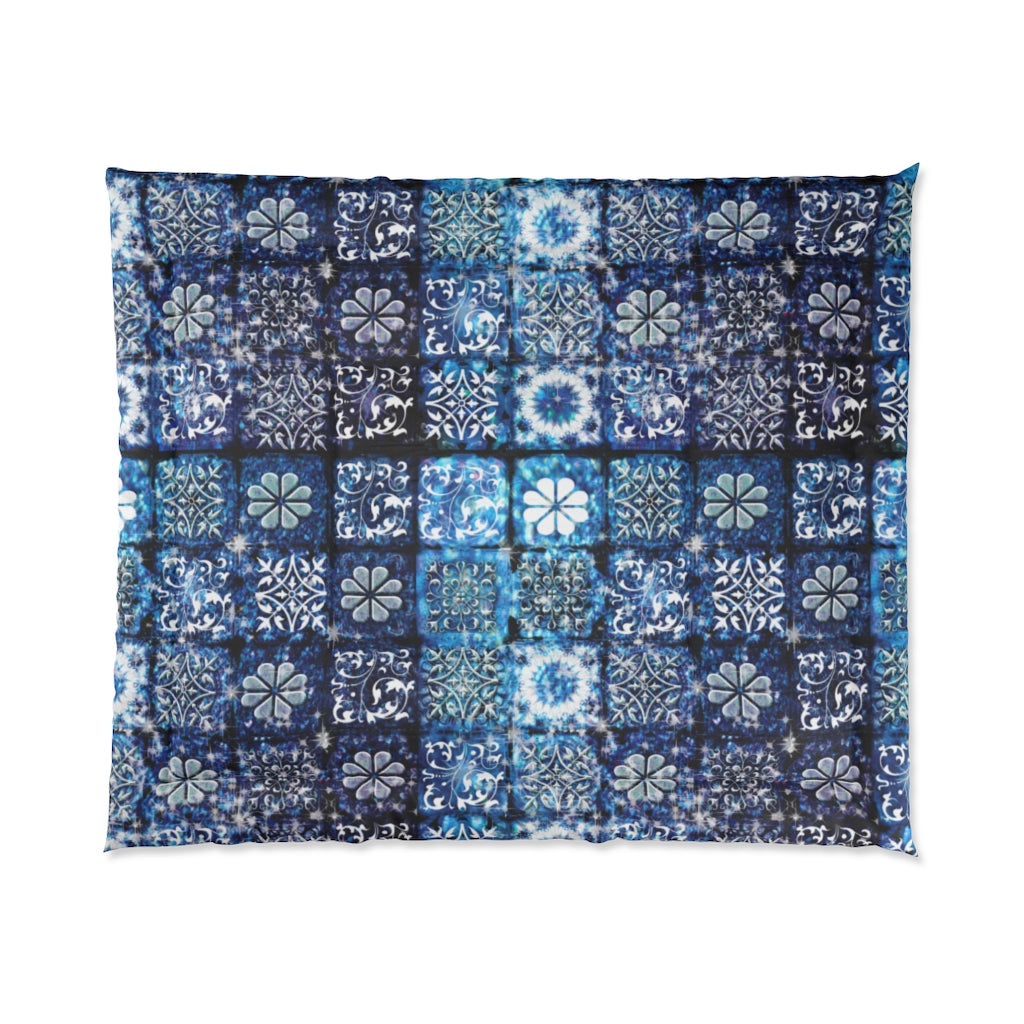 Blue Ice Crystals Comforter