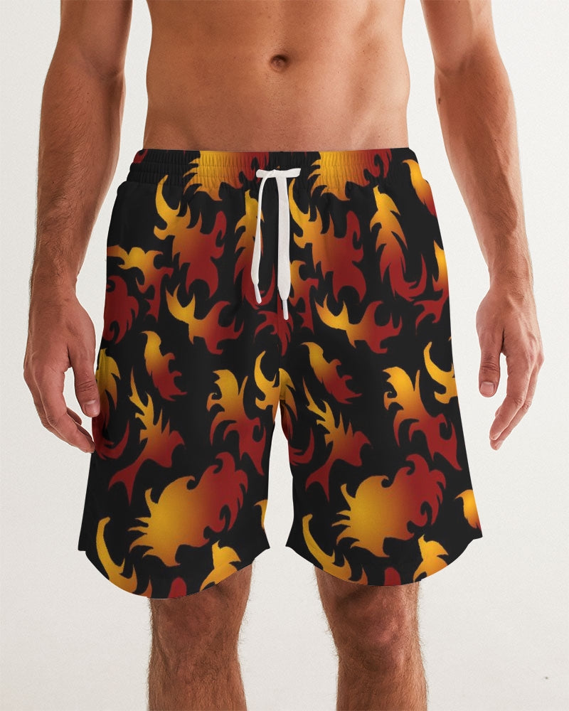 Abstract Flames Pattern  Men's Swim Trunk