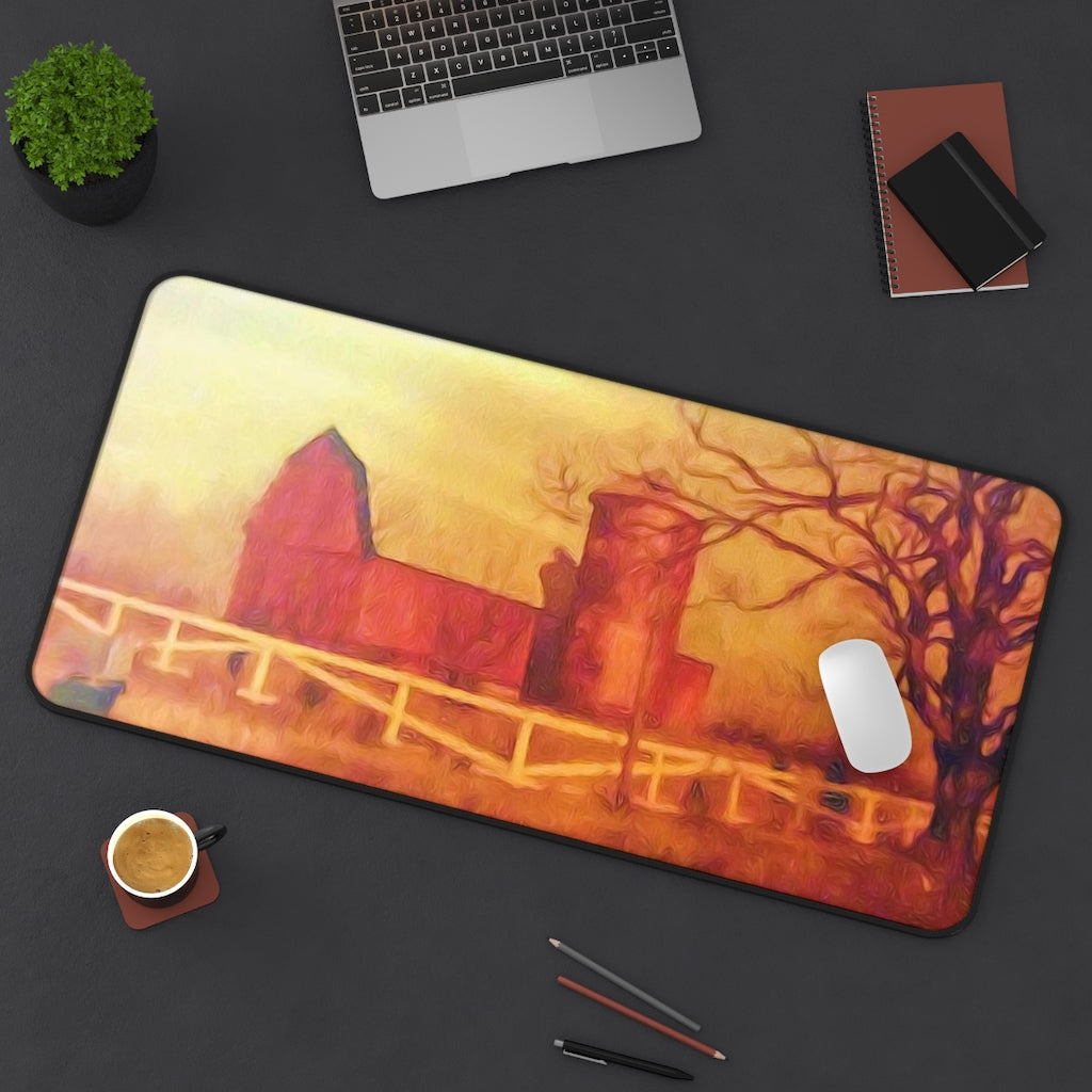 Barn Painting Desk Mat