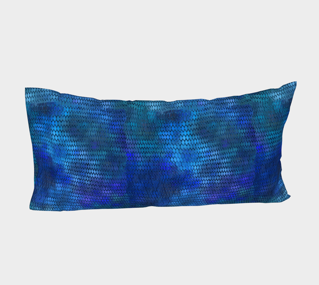 Blue Dragon Scales Bed Pillow Sleeve