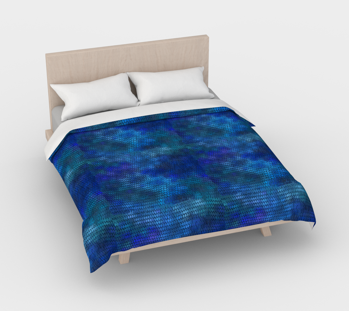 Blue Dragon Scales Duvet Cover