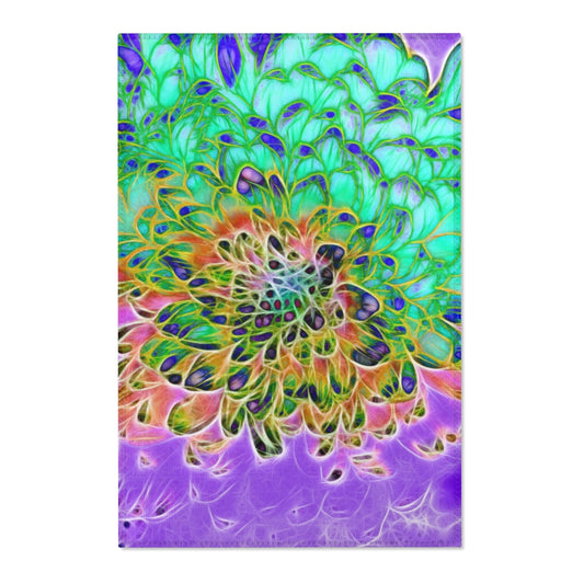 Abstract Chrysanthemum Area Rugs
