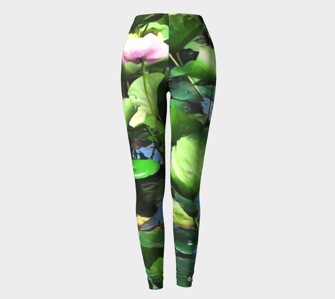 Lotus Bloom Among The Pads Leggings