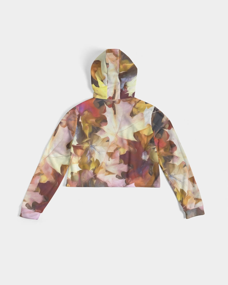Fall Leaves Bright Women's Cropped Hoodie