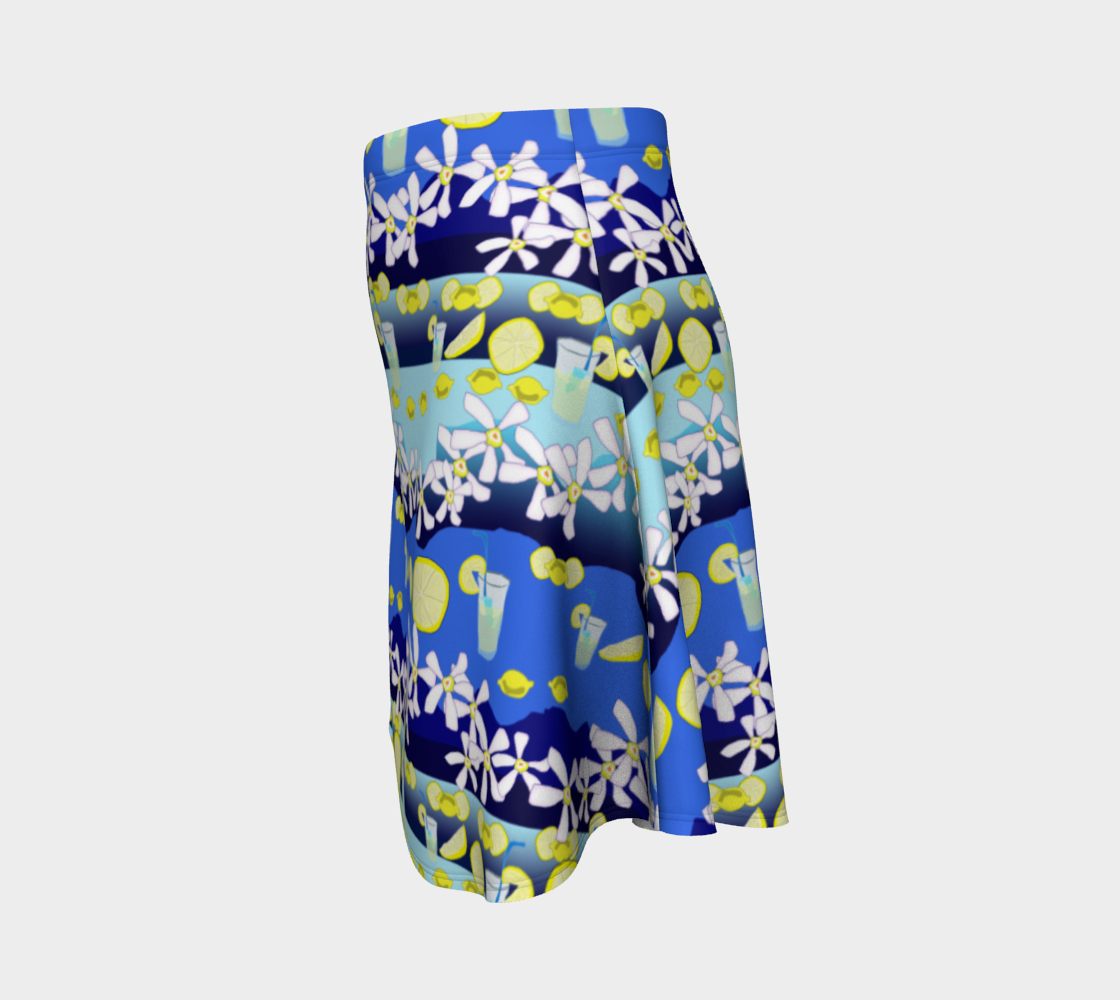 Lemonade Pattern Flare Skirt