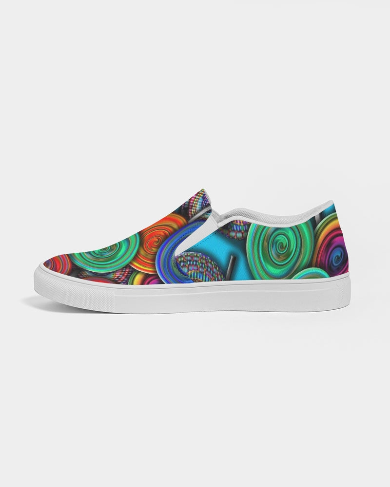 Colorful Lollipops Women's Slip-On Canvas Shoe