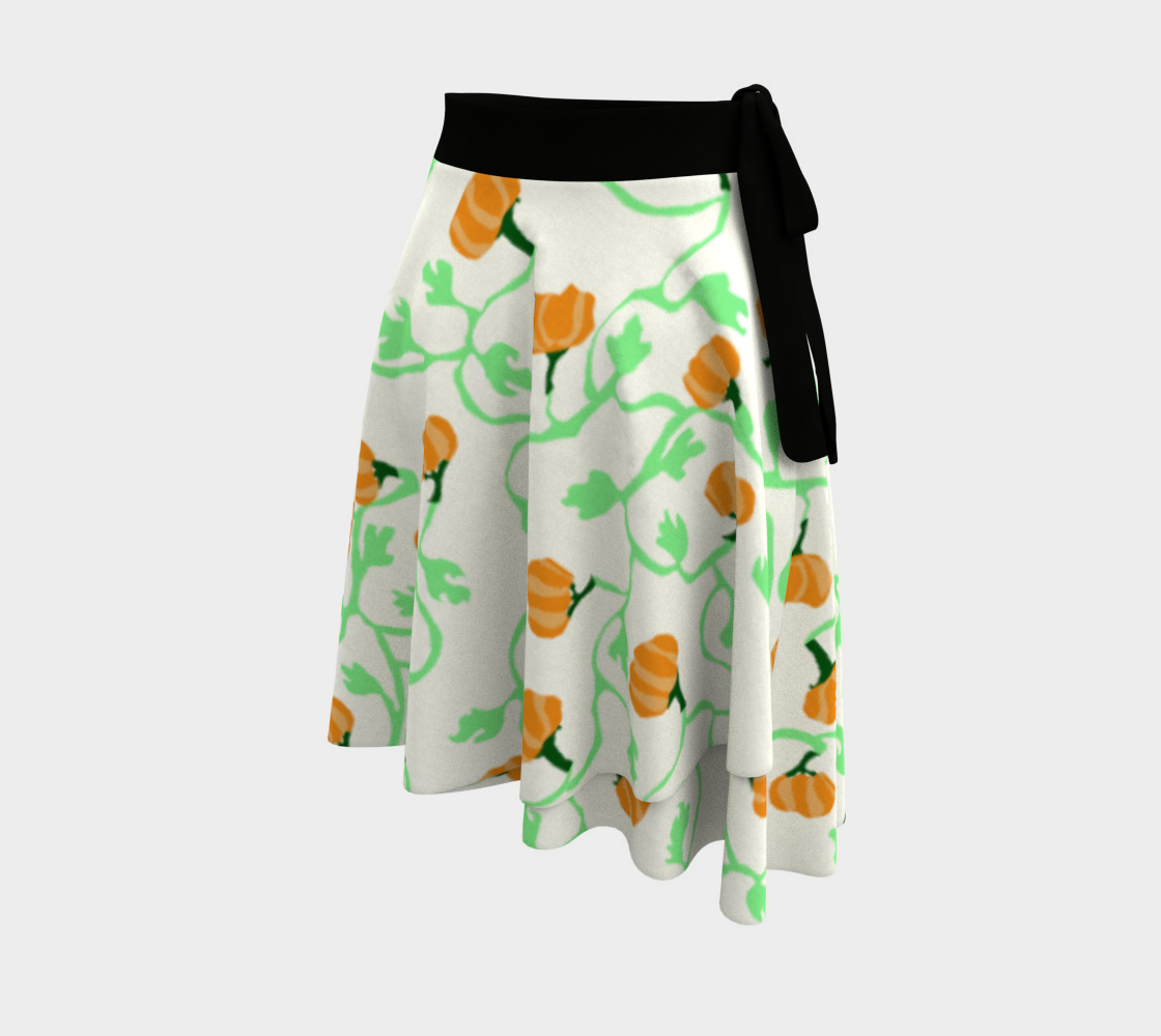 Pumpkin Vines Wrap Skirt