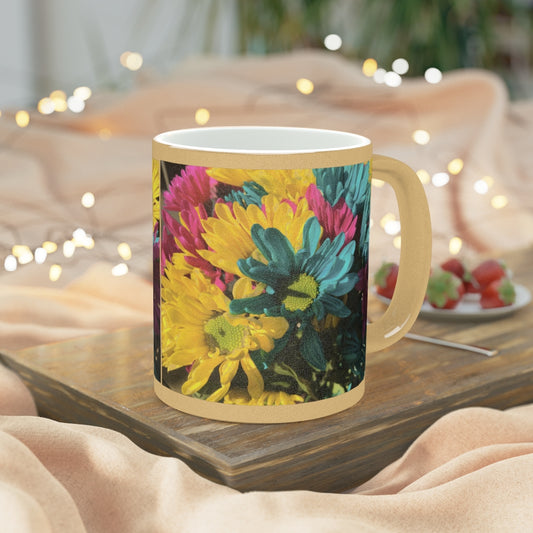 Raw Flowers 4 Metallic Mug (Silver / Gold)