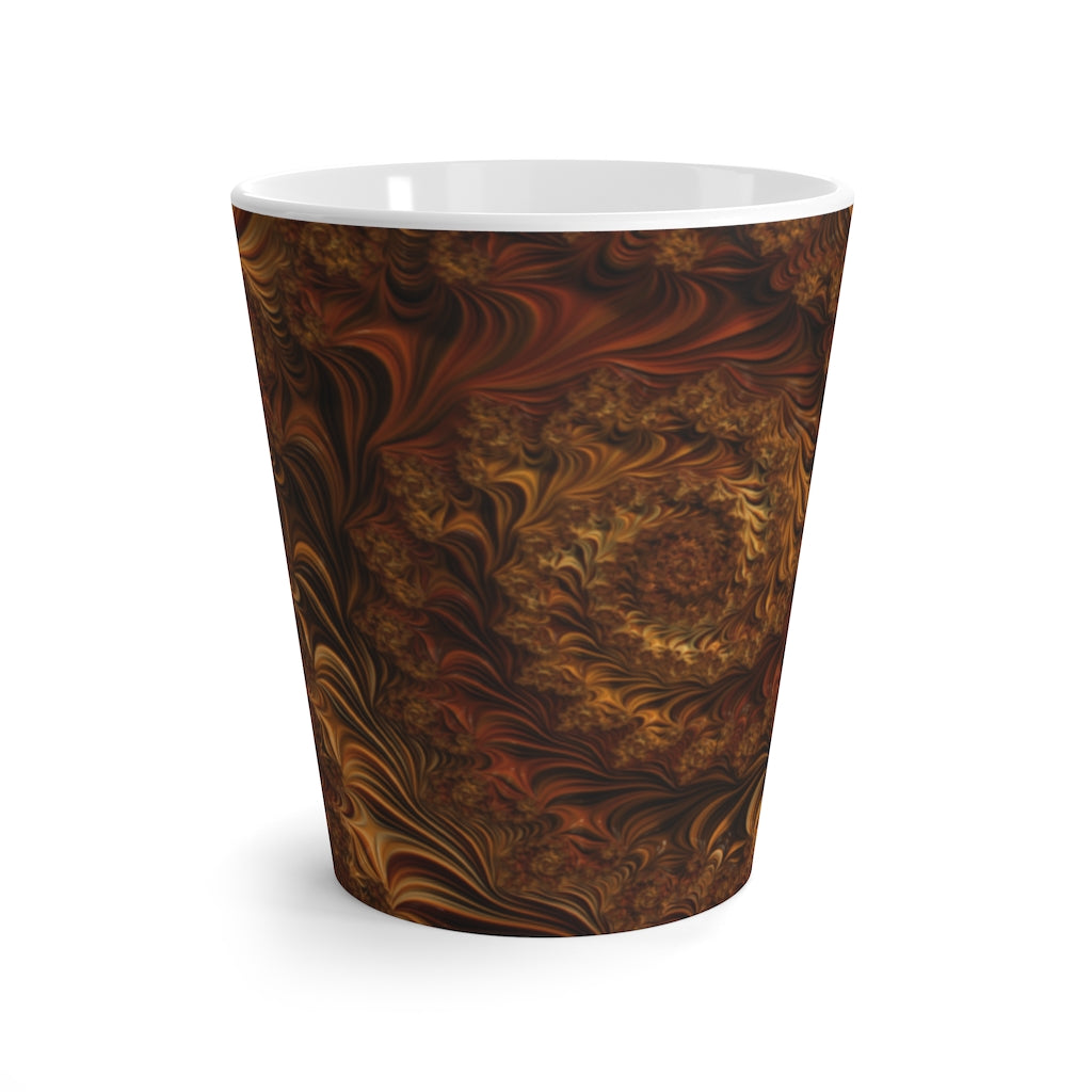 Coffee Fractal Swirl Latte mug