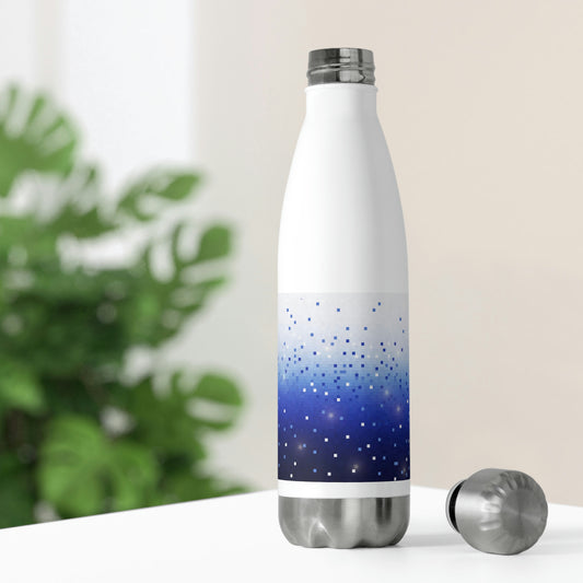 Blue Square Confetti 20oz Insulated Bottle