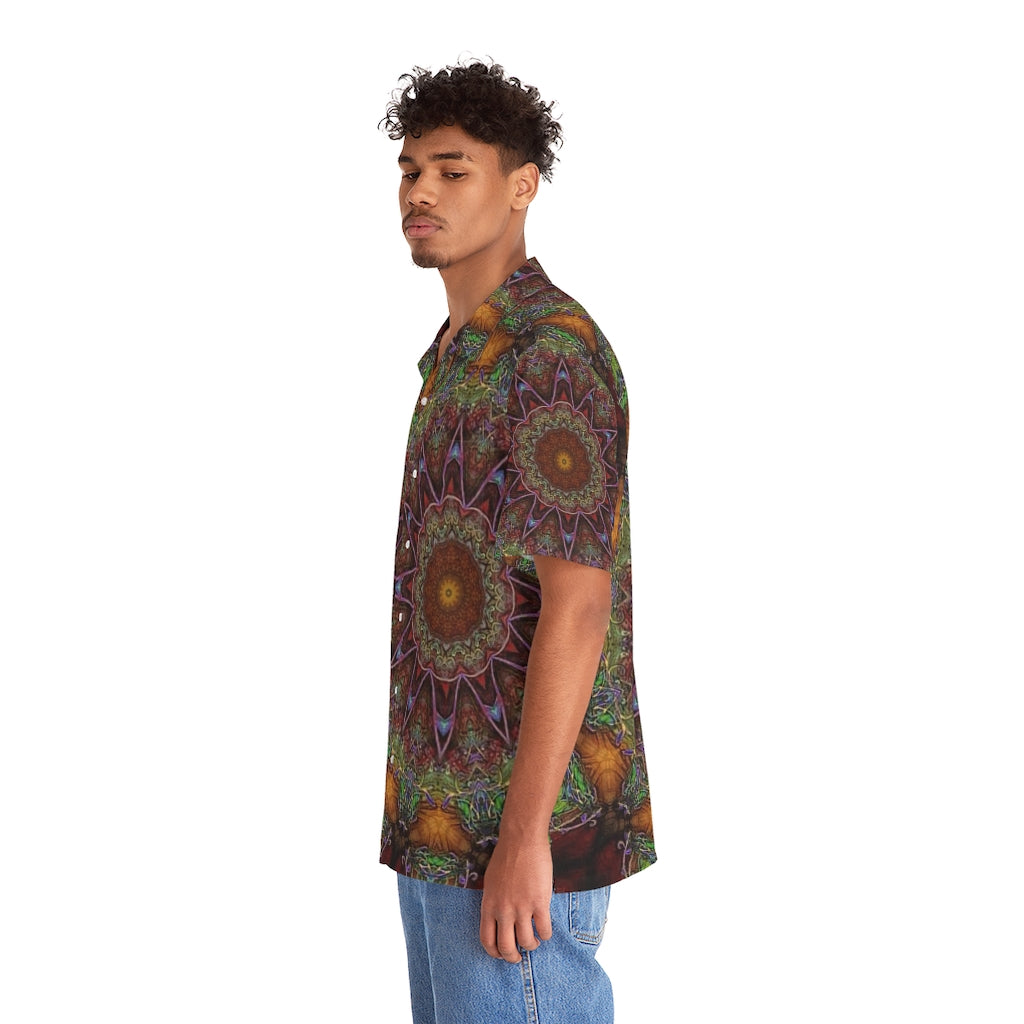 Earthy Kaleidoscope Men's Hawaiian Shirt (AOP)