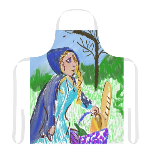 Hooded Woman Carrying Bread Apron (AOP)