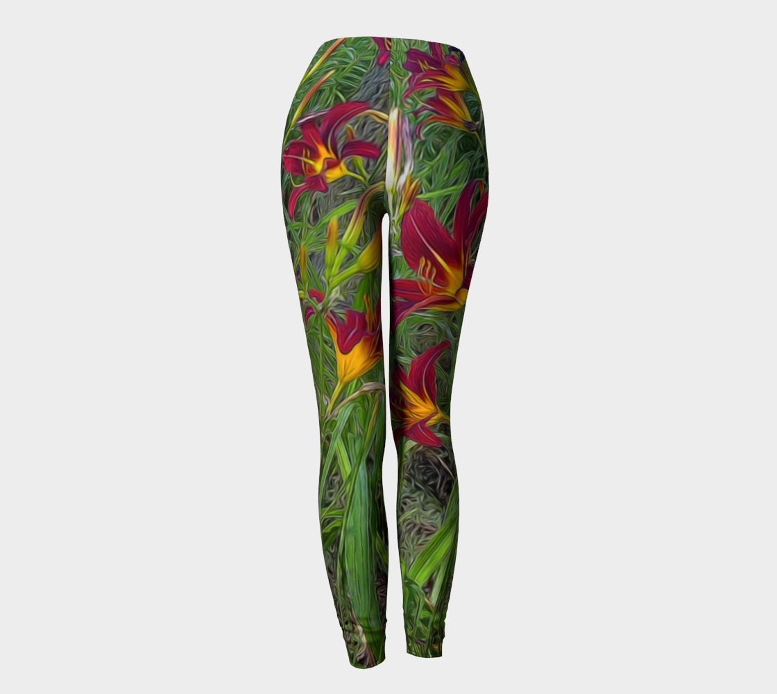 Red Tigerlily Garden Leggings