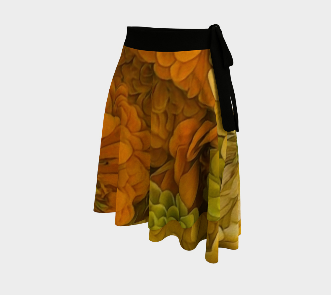 Yellow Zinnias Wrap Skirt
