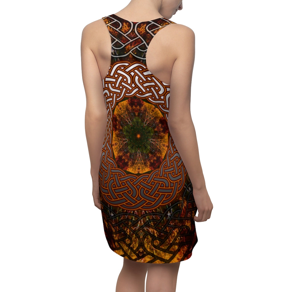 Fall Celtic Knot Women's Cut & Sew Racerback Dress