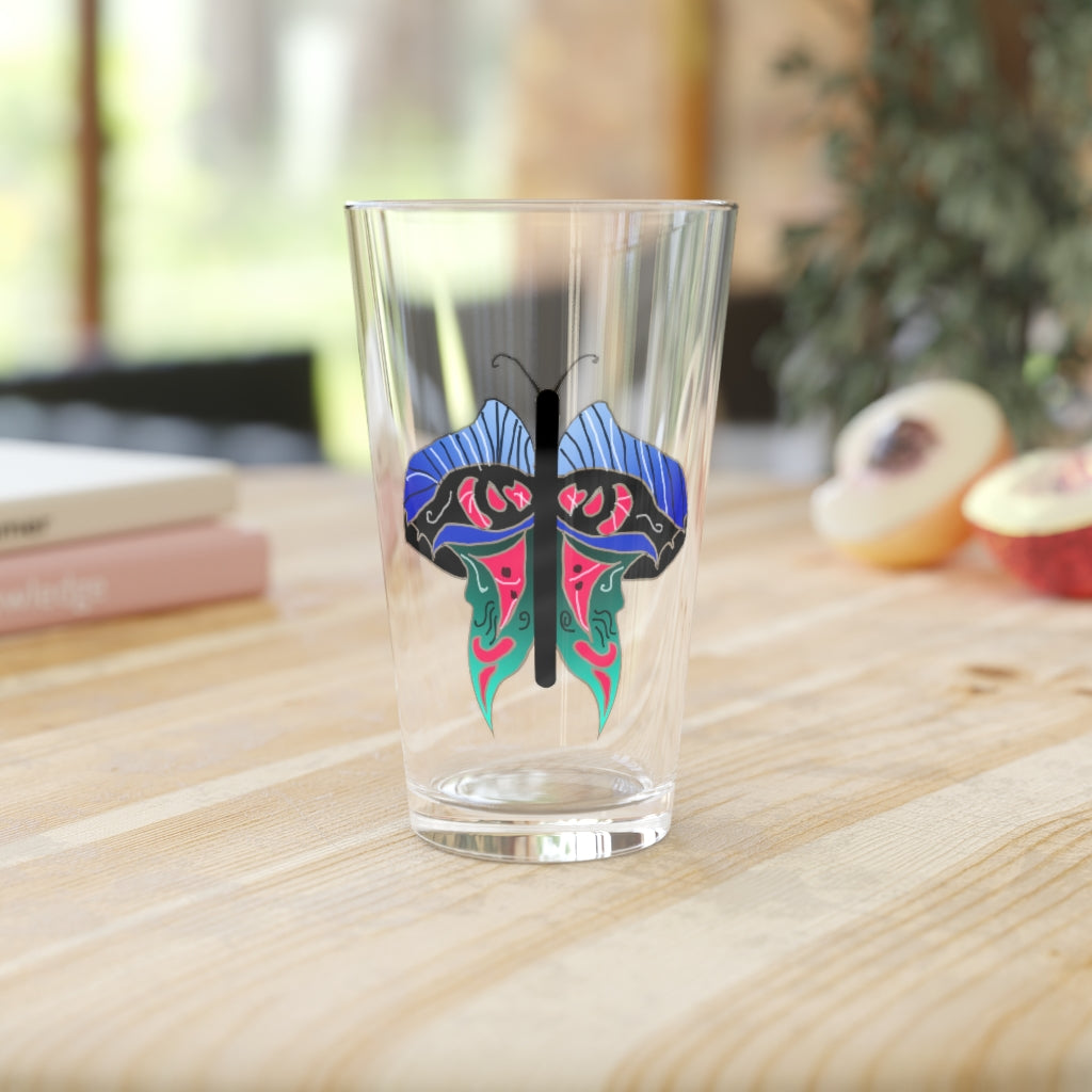 Butterfly 2 Pint Glass, 16oz