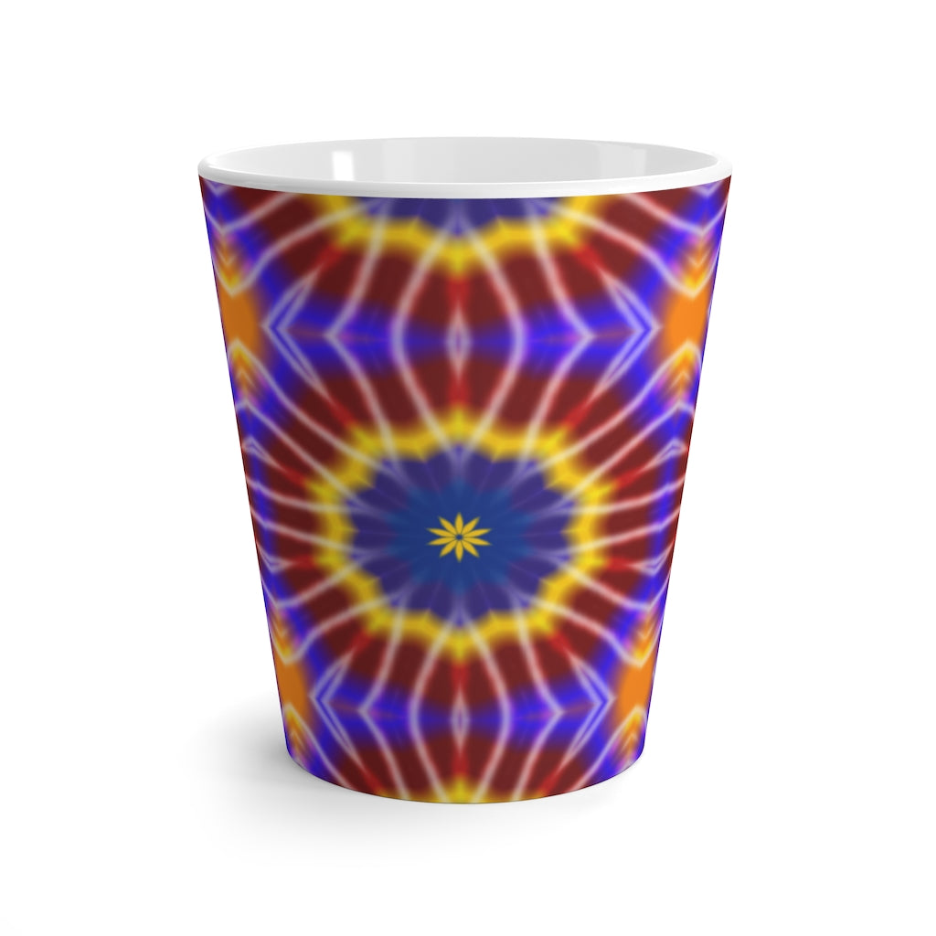 Rainbow Tie Dye Kaleidoscope Latte mug