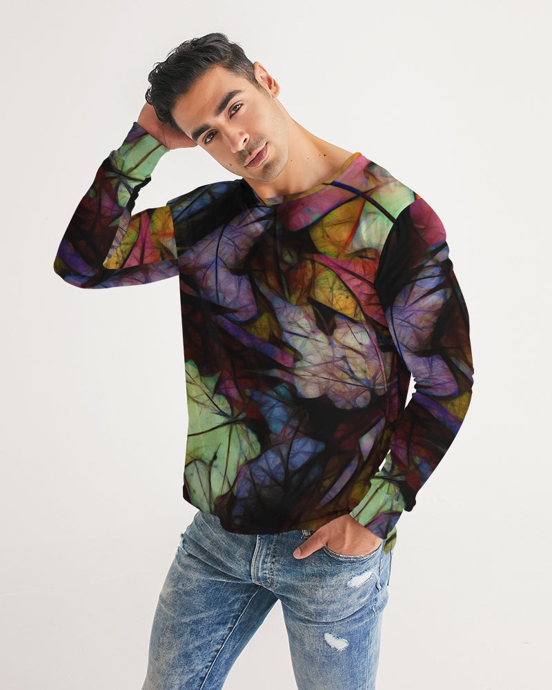 Fall Leaves Abstract Men's Long Sleeve Tee
