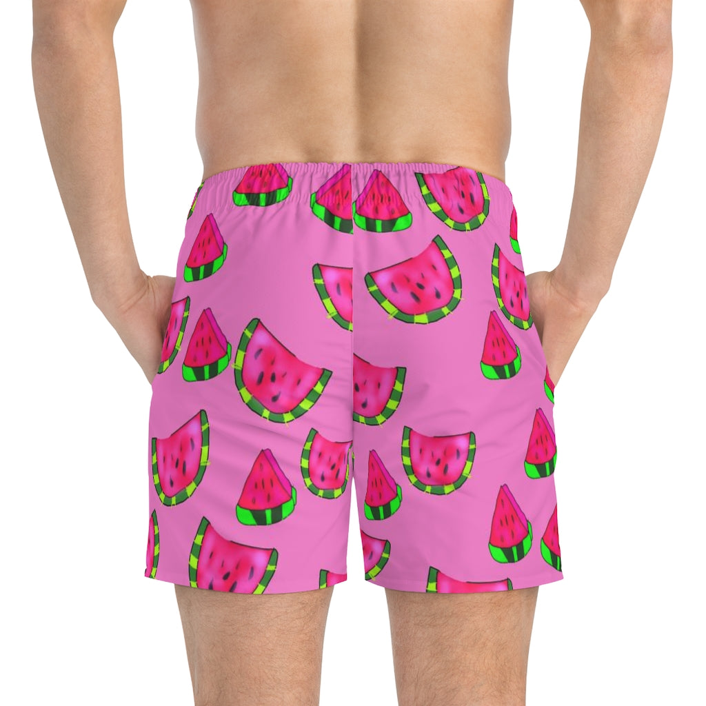 Watermelon Pattern Swim Trunks