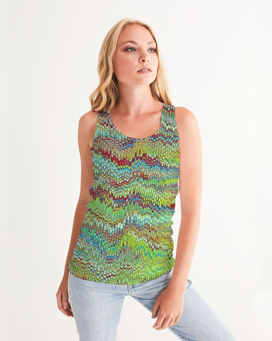 Cool Green Marbled Women's Tank