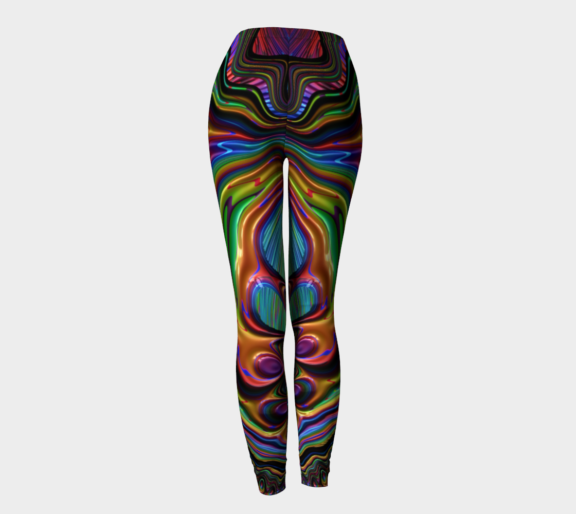 Rainbow Liquid Fractal Leggings