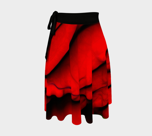 Whole Reddest Rose Wrap Skirt