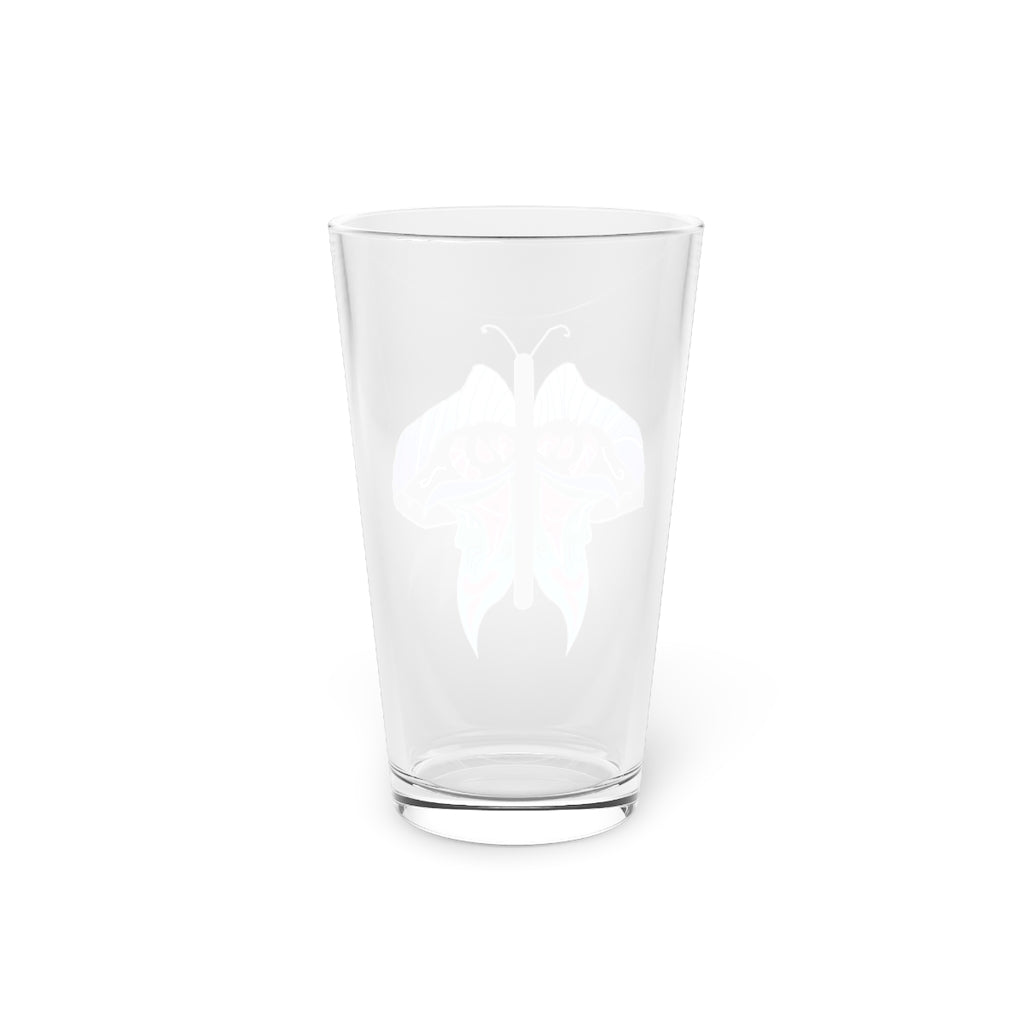 Butterfly 2 Pint Glass, 16oz