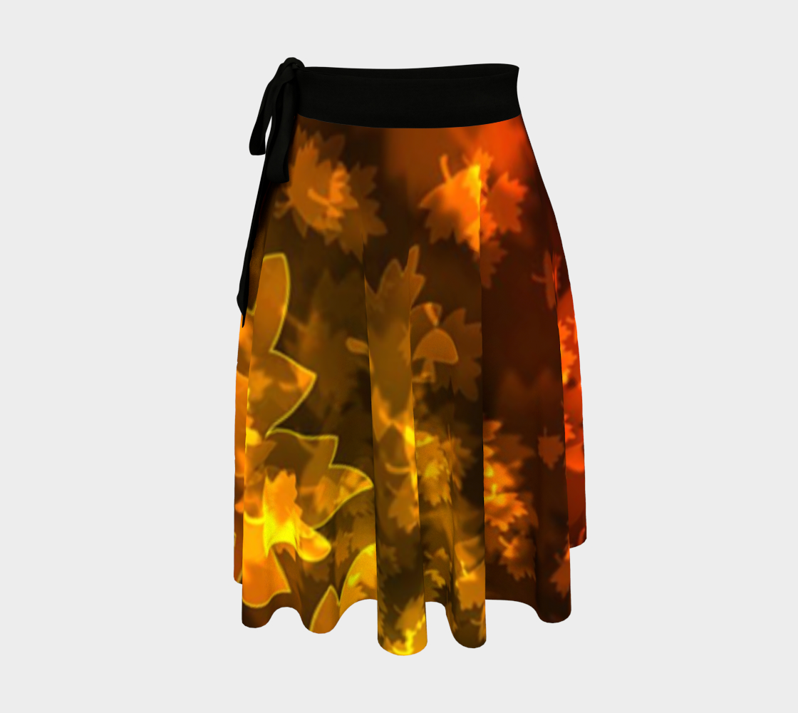 Fall Leaves Bokeh Light Wrap Skirt