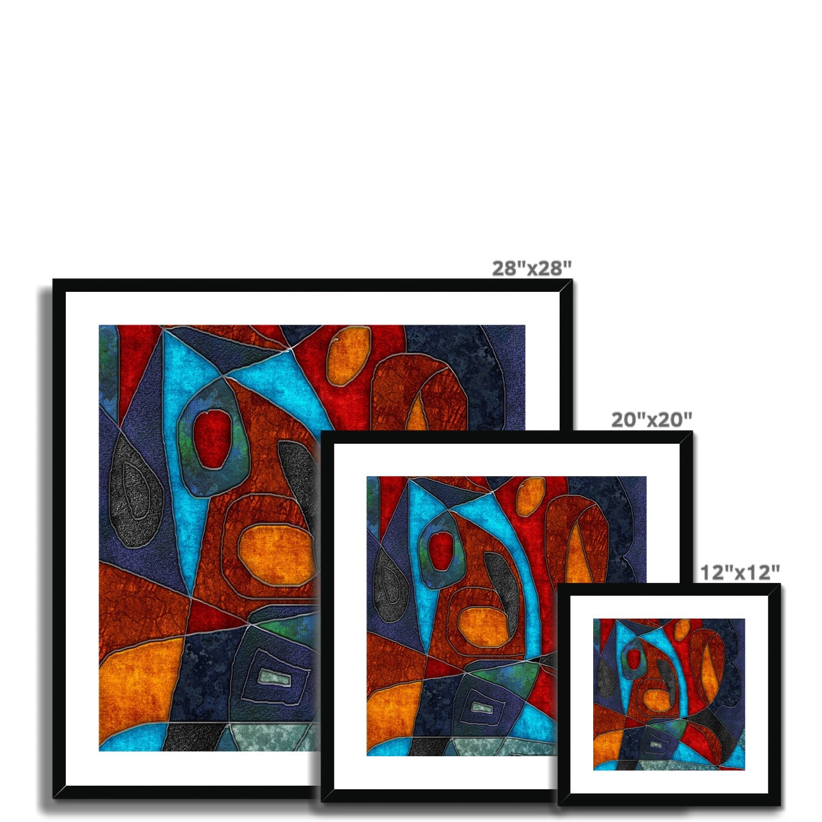 Abstract With Heart Framed & Mounted Print