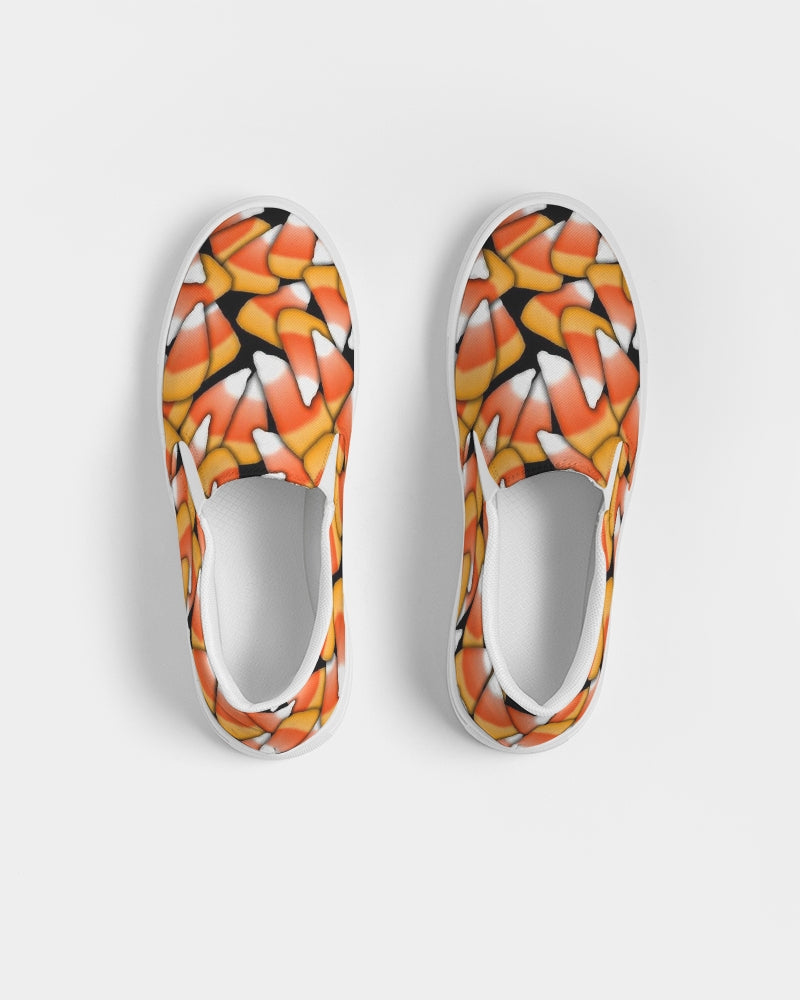 Candy Corn Pattern Women's Slip-On Canvas Shoe