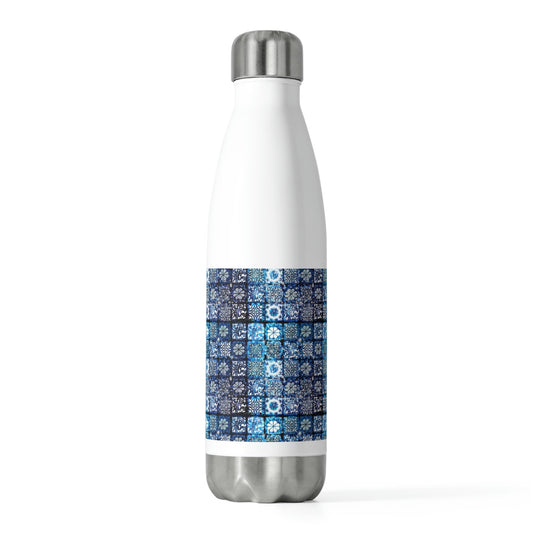 Blue Ice Crystals Motif 20oz Insulated Bottle
