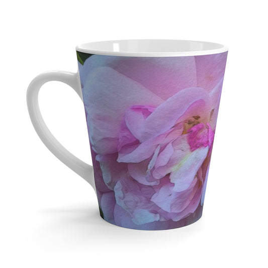 Wild Pink Rose Latte mug